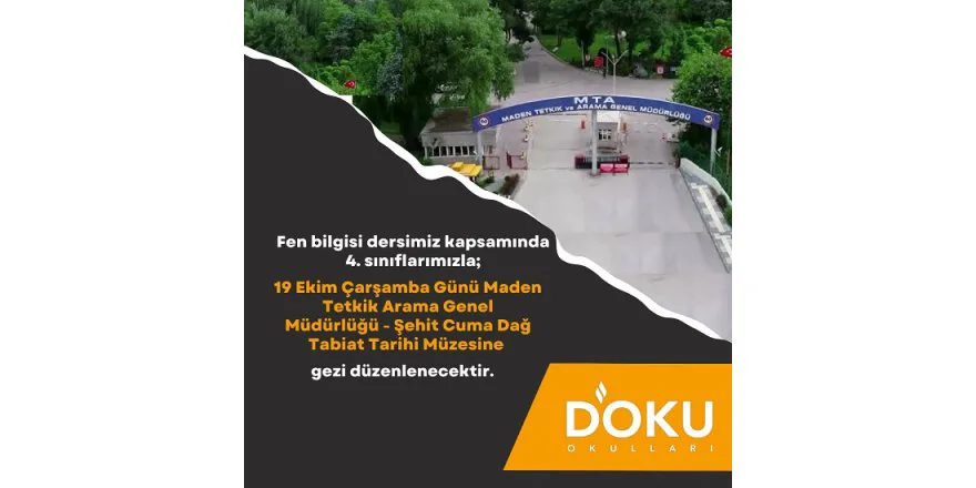 MTA Gezisi gerçekleştirdik.