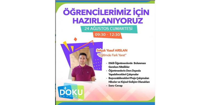 Selçuk Yusuf Arslan Liderliğinde Eğitimde Fark Yarat Semineri Düzenlendi