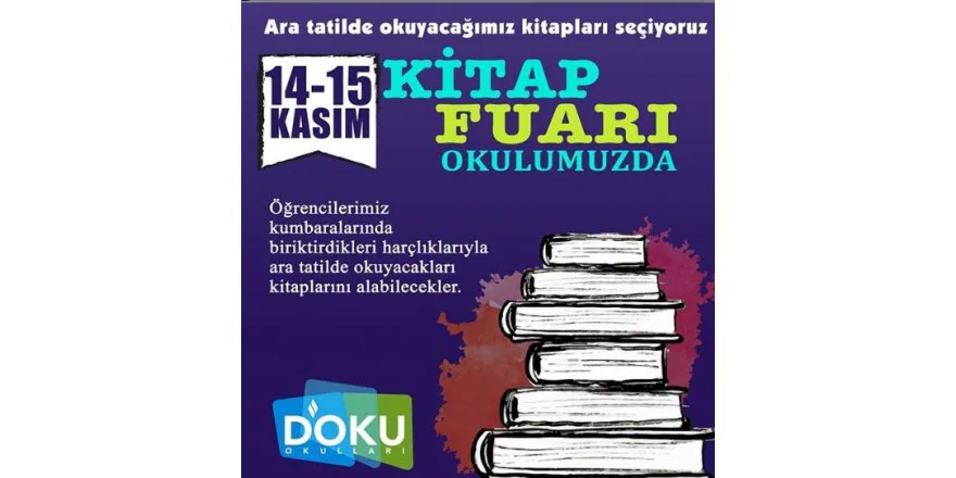 Okulumuzda 14-15 Kasım Tarihlerinde Kitap Fuarı Düzenlenmiştir
