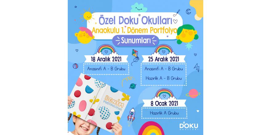 DOKU ANAOKULU Öğrencileri PORTFOLYO Sunumlarını gerçekleştirdiler.