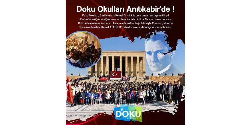 Doku Okulları Öğrencileri Anıtkabir'deydi.