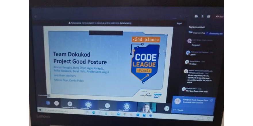 DOKUKOD Takımı CODE LEAGUE'de 2. oldu.
