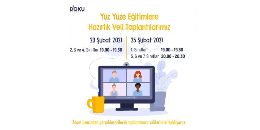 YÜZ YÜZE EĞİTİME HAZIRLIK VELİ TOPLANTILARIMIZ BAŞLIYOR.