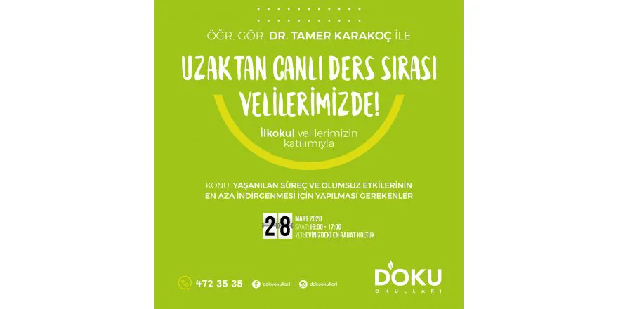 Uzaktan Canlı Ders Sırası Şimdi Velilerimizde