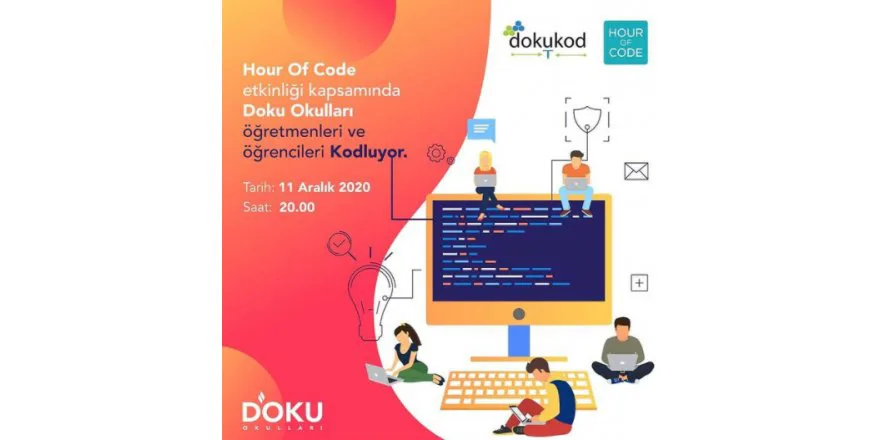 Kodlama Saati Etkinliği kapsamında 11 Aralık Cuma günü öğrenci ve öğretmenlerimizle Kodlama yapıyoruz.